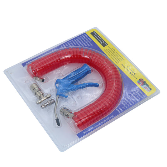 Pneumatic dust removal kit for car interior and truck trailer cleaning