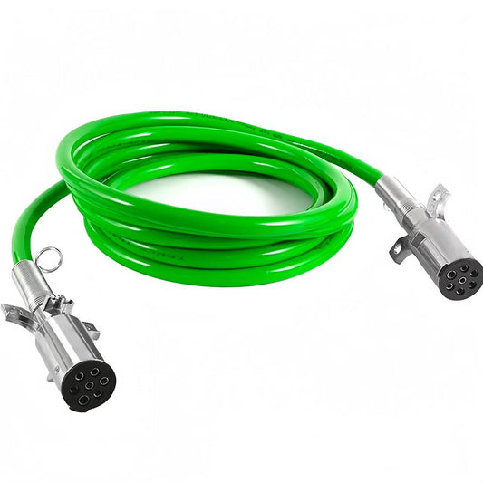 Weather-resistant 7-way trailer cable with copper conductor for ABS and brake signals