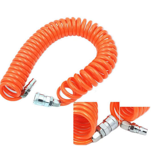 Flexible PU coiled air hose, 5x8mm, heavy-duty and explosion-resistant
