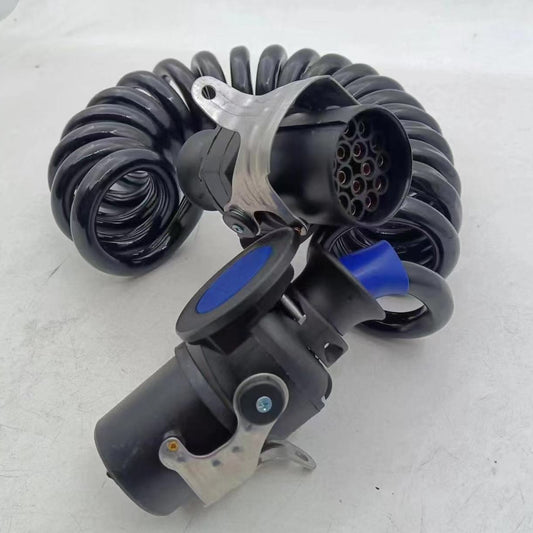 PU TPU multi-core spiral cable for trailer lighting and braking systems