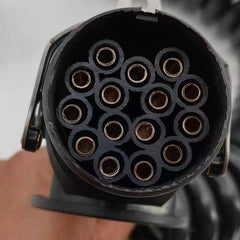 Multi-core spiral cable for trailer lighting and power system connections