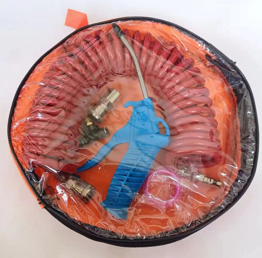 Automotive air cleaning set for engine bay, dashboard, and wheel well dust removal