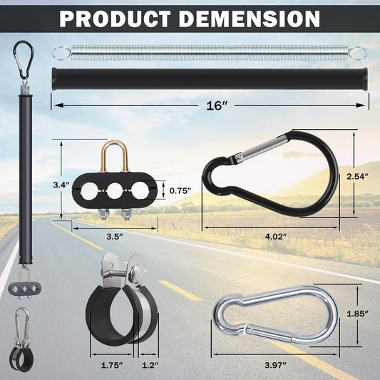 Tube clamp and spring combination set for automotive and industrial applications
