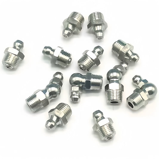 Bent head stainless steel grease fittings for trucks and cars