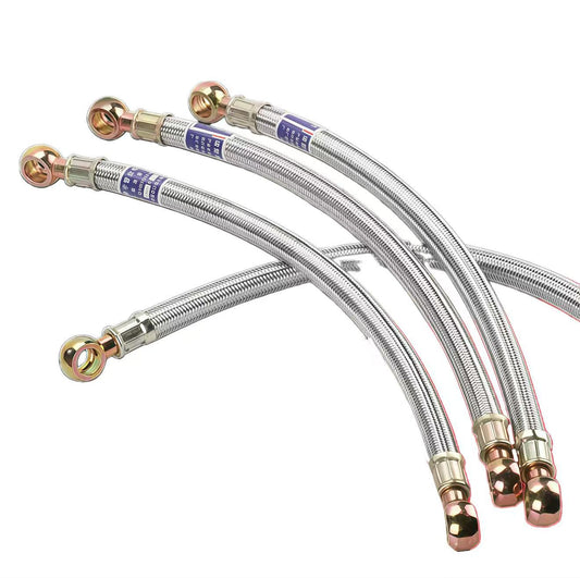 Heavy-duty braided steel wire oil hose for diesel oil feed and return lines