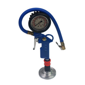 Heavy Duty Tire Inflator Gauge with Foot Stand (0-220 PSI) - Professional Truck & Shop Tool
